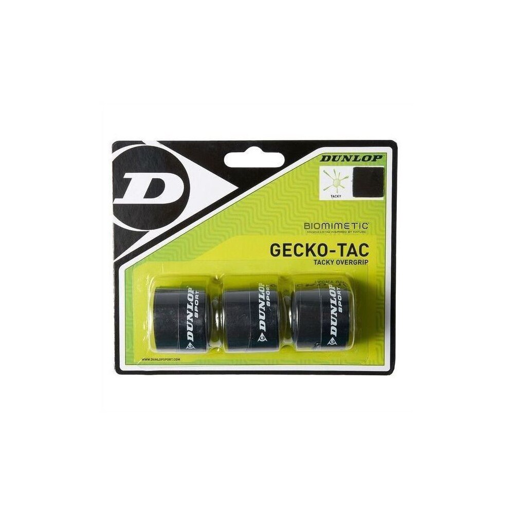 Set 3 bucati overgripuri-uri, Dunlop Gecko-Tac, negru