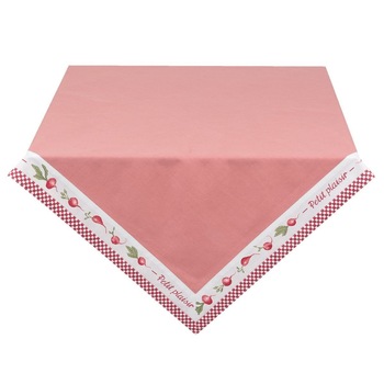 Fata de masa bumbac alb rosu Petit 100 cm x 100 cm Fata de masa bumbac alb rosu Petit 100 cm x 100 cm