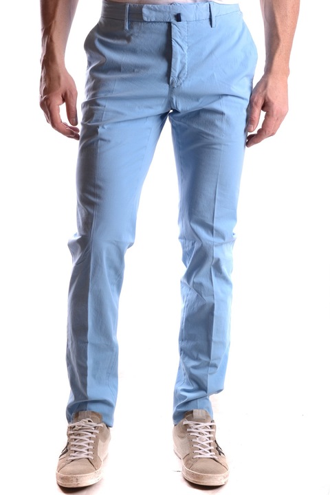 Pantaloni barbati Incotex PT3382, Bumbac, Albastru azur, 52 EU