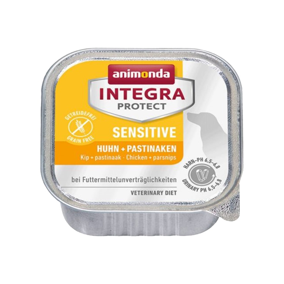 Mancare umeda pentru caini Integra Protect Sensitive Pui, 150 gr