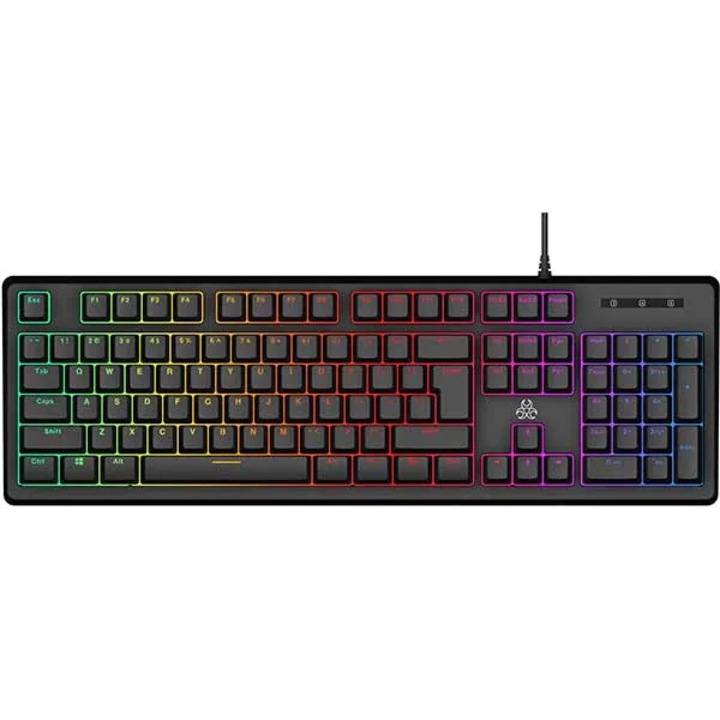 Tastatura gaming MYRIA MG7522 , Iluminare RGB, Layout US, Negru
