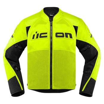 Geaca moto textil Icon Contra2 Verde neon L Geaca moto textil Icon Contra2 Verde neon L