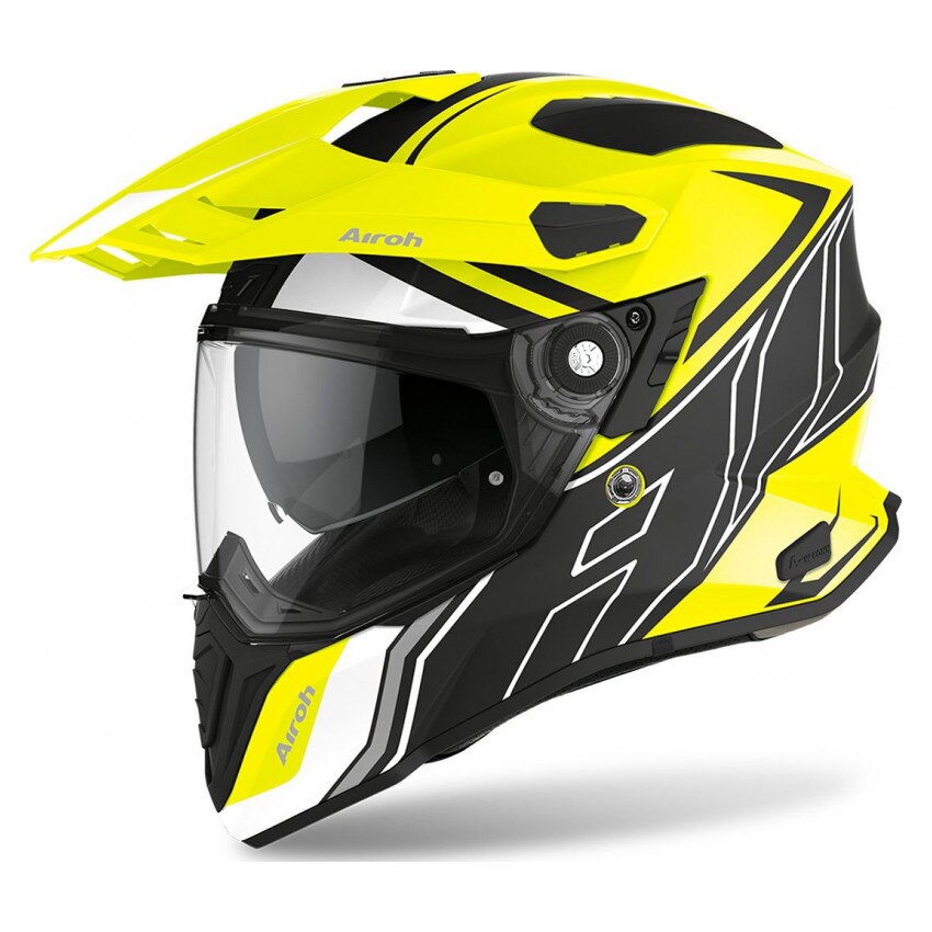 Casca AIROH, Commander duo yellow gloss, Alb, M