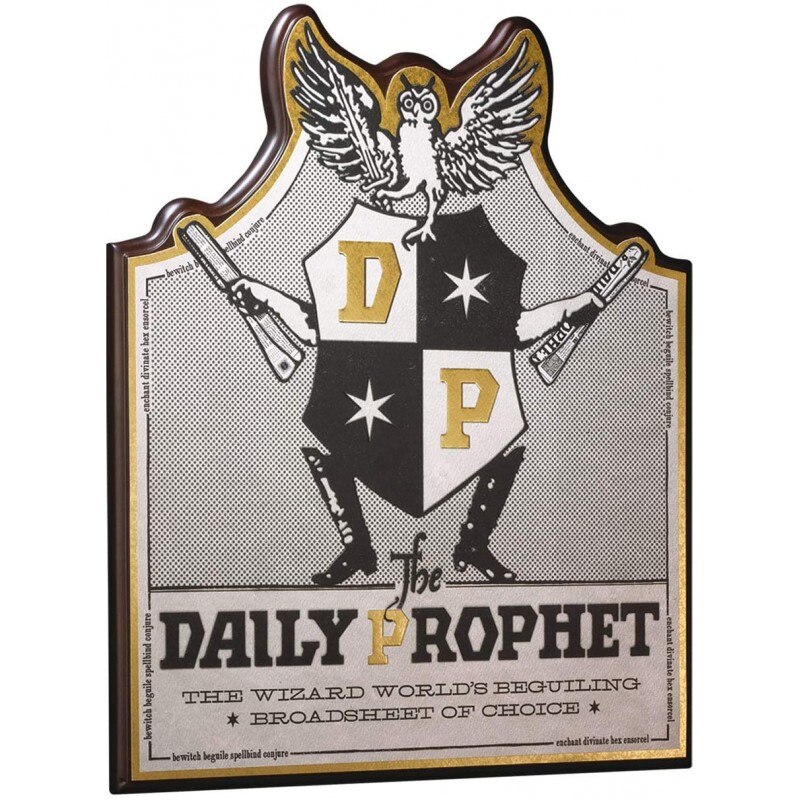 Decoratiune Perete Harry Potter - Daily Prophet , Lemn , 30 x 35 cm