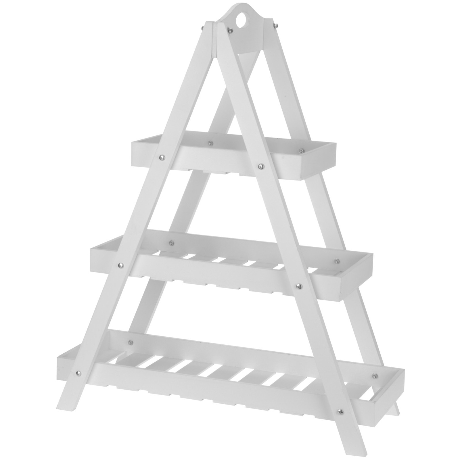 Suport de flori sub forma de scara, din lemn, 70 cm