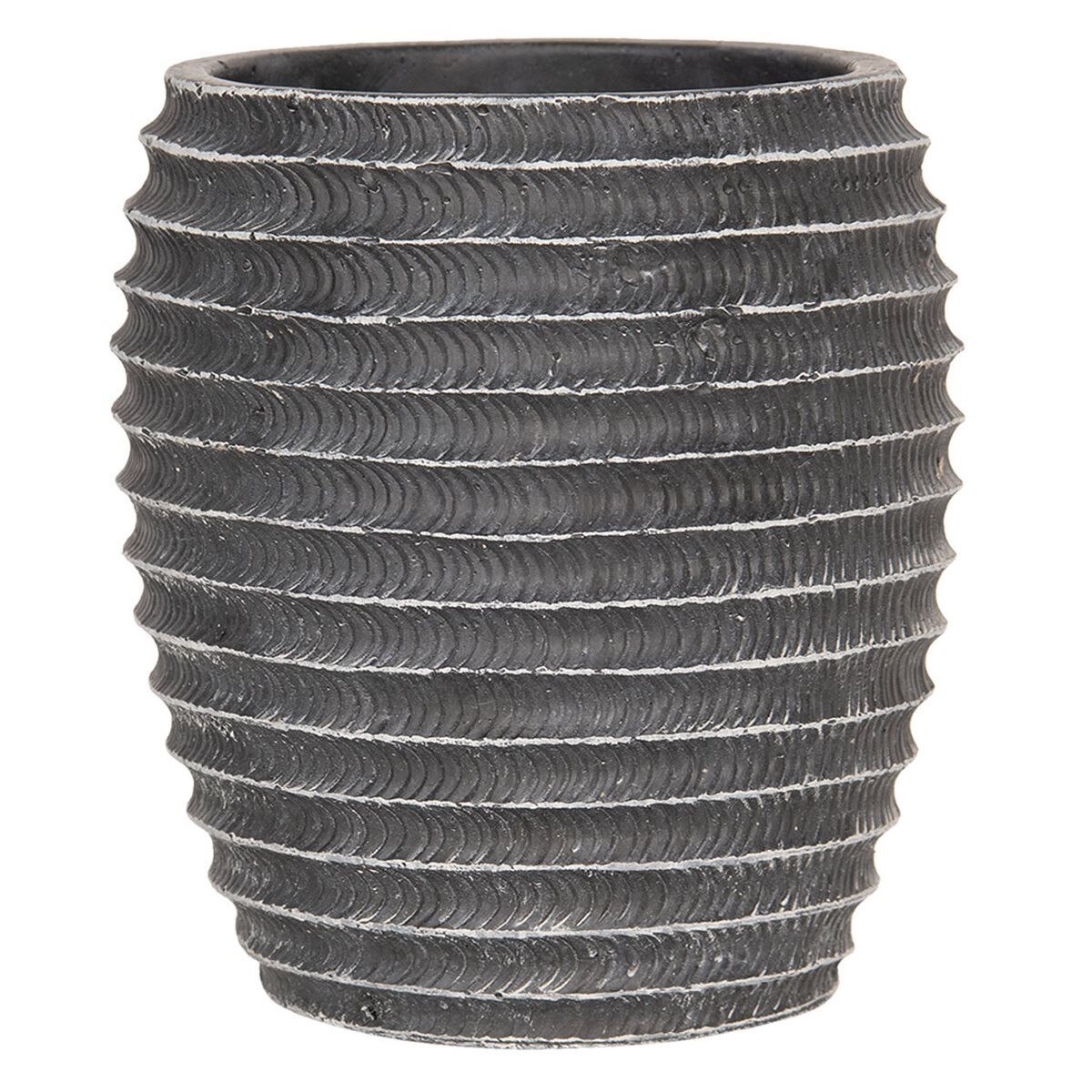 Ghiveci de flori din ceramica gri Ø 14 cm x 18 h