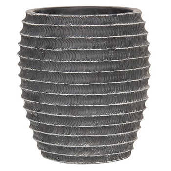 Ghiveci de flori din ceramica gri Ø 14 cm x 18 h Ghiveci de flori din ceramica gri Ø 14 cm x 18 h