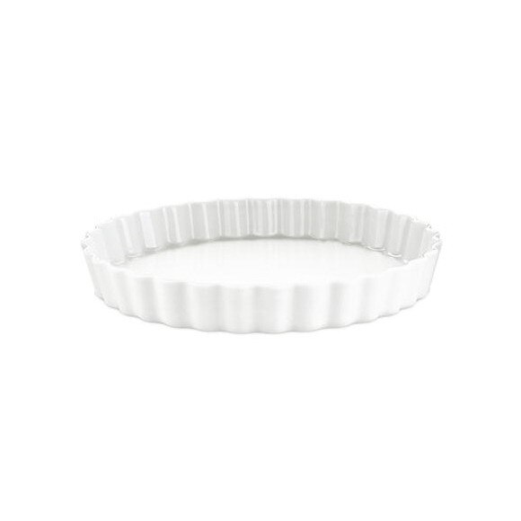 Vas termorezistent pentru placinte, prajituri, Pillivuyt Pie, alb, diametru 29 cm