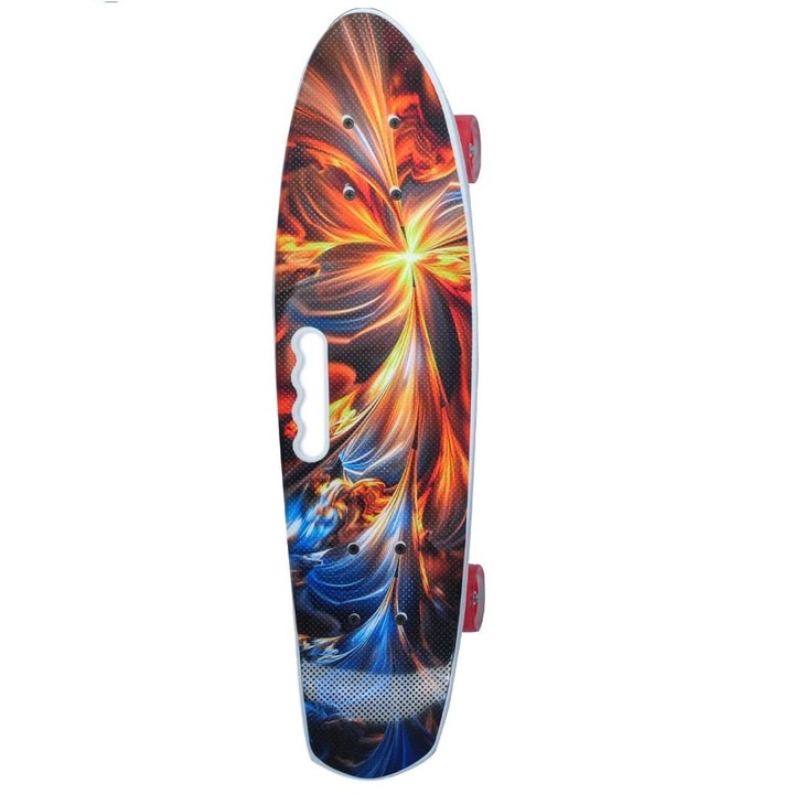 Penny board, Smart Pulse, Aluminiu/Silicon, ABEC 7, Multicolor