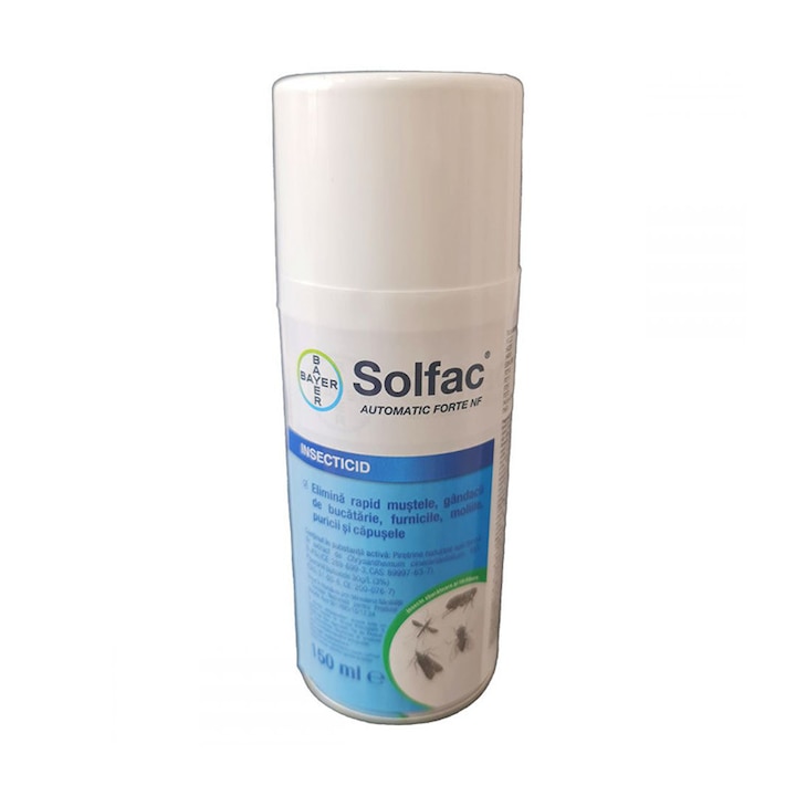 Insecticid Solfac Automatic Forte pentru purici, gandaci, 150 ml