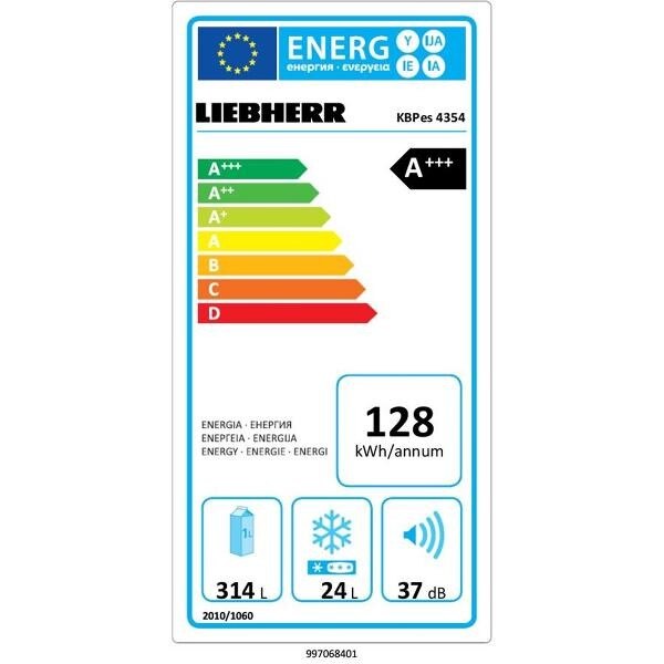 FRIGORIFICO 1 PUERTA CON BioFresh INOX LIEBHERR KBPes-4354-20