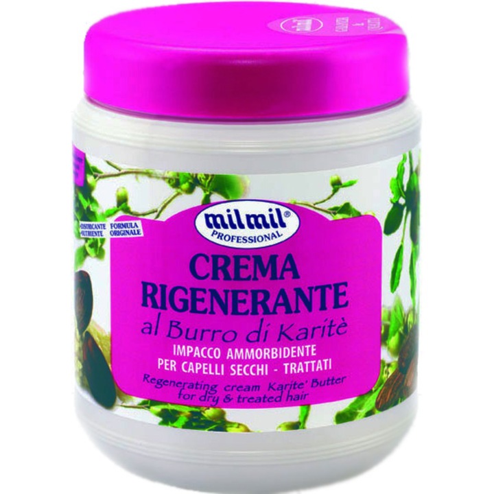 Tratament pentru par uscat Mil Mil cu Unt Karite, 1000 ml