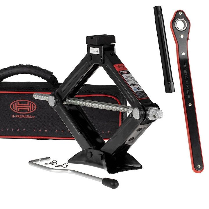 Cric foarfeca, 1.5T, 10-38cm, cu clichet si tubulara, husa depozitare, Ultralift M Pro, 347.16 Heyner