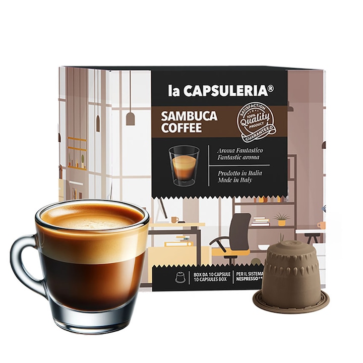 Sambuca Coffee, 10 capsule compatibile Nespresso, La Capsuleria
