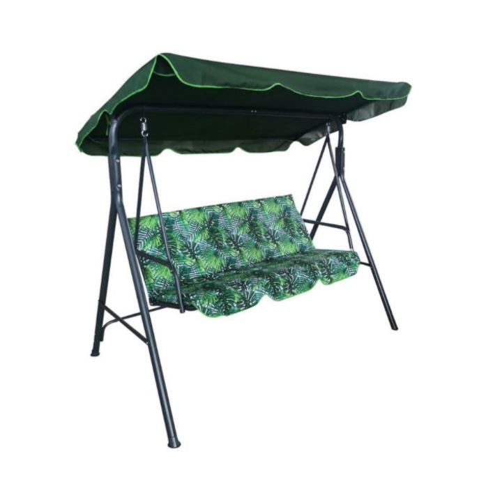 Balansoar de gradina Garden Star, Oxford, Poliester, 170 x 110 x 153 cm, Verde