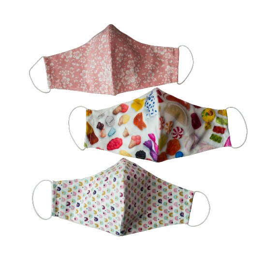 Set 3 masti de protectie , bumbac 100%,certificate OEKO TEX,cu filtru de protectie