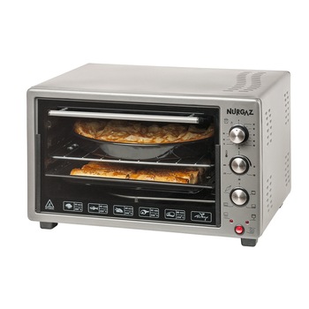 Cuptor electric cu 2 tavi ,de 36 l patrat culoarea gri de 1500 w Cuptor electric cu 2 tavi ,de 36 l patrat culoarea gri de 1500 w