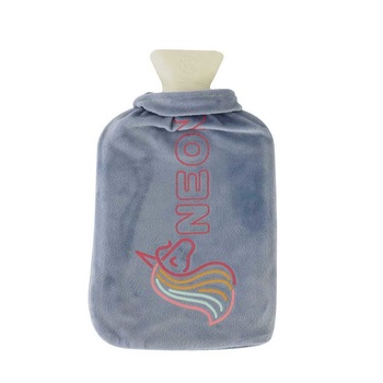 Recipient din cauciuc pentru apa calda, Albastru, Neon Unicorn, 9697 Recipient din cauciuc pentru apa calda, Albastru, Neon Unicorn, 9697
