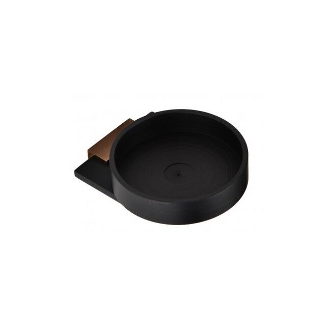 Savoniera plastic cu suport de perete Bemeta Galla, negru