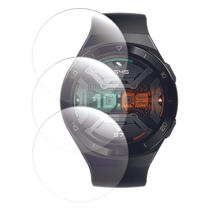 3mk Óra kijelző védőfólia FlexibleGlass hibrid üvegfólia 7H Huawei Watch GT 2 46mm, 261302, Okosóra kiegészítő
