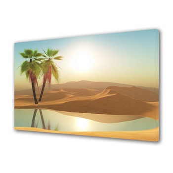 Tablou Canvas Premium ArtDeco, Palmieri in desert, Panza pe cadru de lemn, Decoratiuni Moderne pentru Casa, 40 x 60 cm Tablou Canvas Premium ArtDeco, Palmieri in desert, Panza pe cadru de lemn, Decoratiuni Moderne pentru Casa, 40 x 60 cm