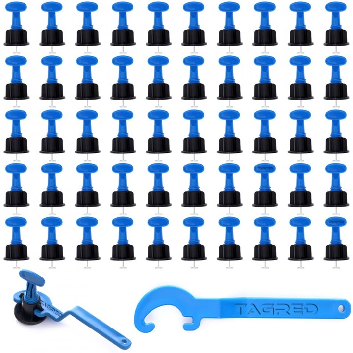 Sistem de nivelare gresie reutilizabile, pene, cleme cu 50 de elemente TA4102