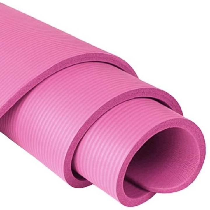 Covoras de gimnastica, MAXIMA, 180x60x1.3 cm, Roz - eMAG.ro