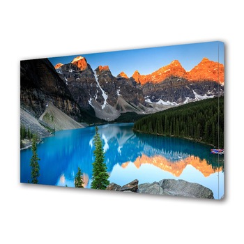 Tablou Canvas Premium ArtDeco, Munti reflectati in lacul albastru, Panza pe cadru de lemn, Decoratiuni Moderne pentru Casa, 20 x 30 cm Tablou Canvas Premium ArtDeco, Munti reflectati in lacul albastru, Panza pe cadru de lemn, Decoratiuni Moderne pentru Casa, 20 x 30 cm