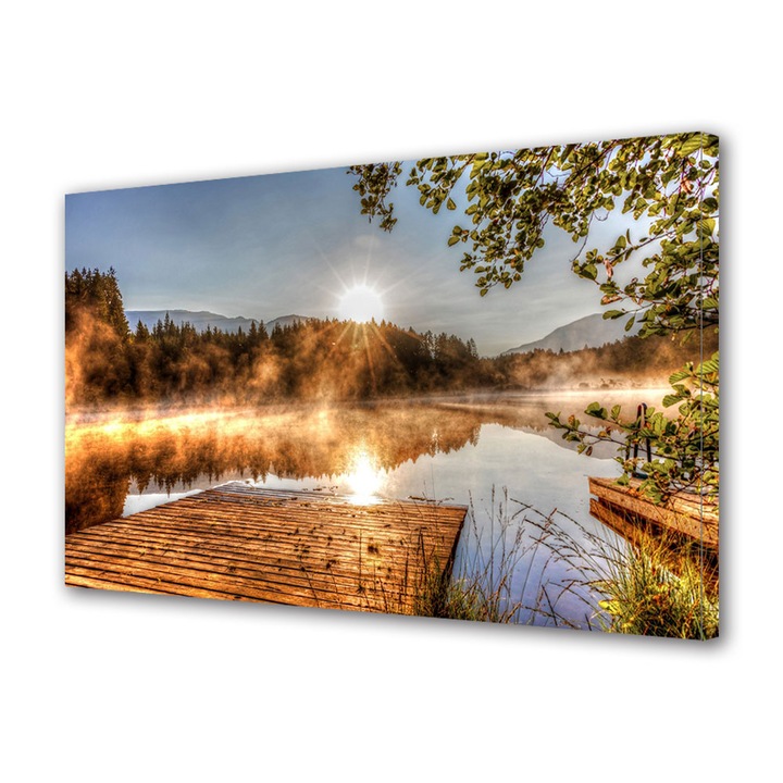 Tablou Canvas Premium ArtDeco, Apare soarele, Panza pe cadru de lemn, Decoratiuni Moderne pentru Casa, 50 x 70 cm