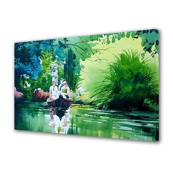 Tablou Canvas Premium ArtDeco, Excursie in jungla tropicala, Panza pe cadru de lemn, Decoratiuni Moderne pentru Casa, 50 x 70 cm Tablou Canvas Premium ArtDeco, Excursie in jungla tropicala, Panza pe cadru de lemn, Decoratiuni Moderne pentru Casa, 50 x 70 cm