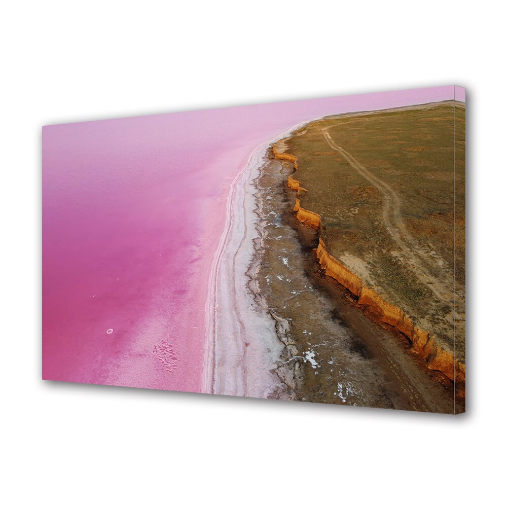 Tablou Canvas Premium ArtDeco, Ocean roz, Panza pe cadru de lemn, Decoratiuni Moderne pentru Casa, 80 x 120 cm