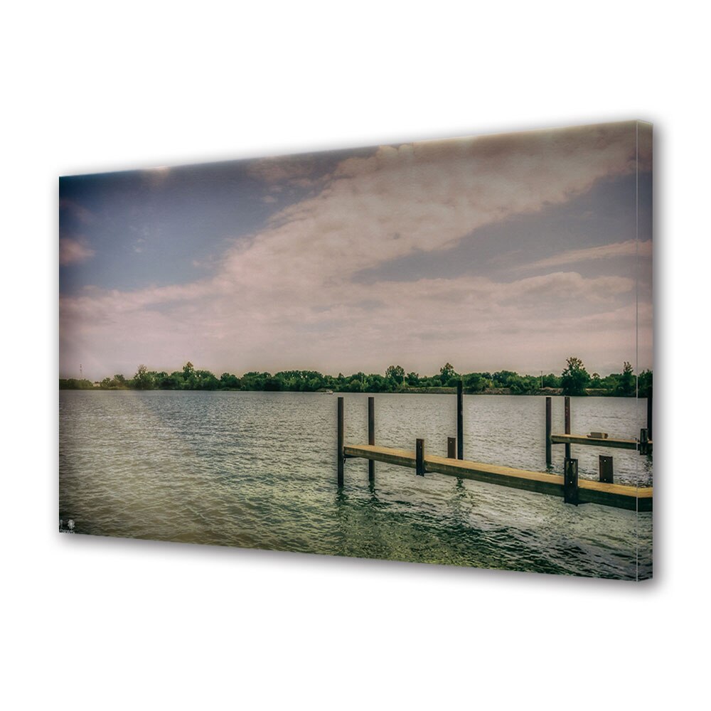 Tablou Canvas Premium ArtDeco, Ponton, Panza pe cadru de lemn, Decoratiuni Moderne pentru Casa, 80 x 120 cm