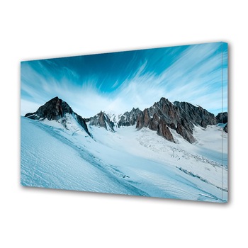 Tablou Canvas Premium ArtDeco, Varfuri montane presarate cu zapada, Panza pe cadru de lemn, Decoratiuni Moderne pentru Casa, 40 x 60 cm Tablou Canvas Premium ArtDeco, Varfuri montane presarate cu zapada, Panza pe cadru de lemn, Decoratiuni Moderne pentru Casa, 40 x 60 cm