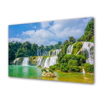 Tablou Canvas Premium ArtDeco, Cascade invioratoare, Panza pe cadru de lemn, Decoratiuni Moderne pentru Casa, 50 x 70 cm Tablou Canvas Premium ArtDeco, Cascade invioratoare, Panza pe cadru de lemn, Decoratiuni Moderne pentru Casa, 50 x 70 cm