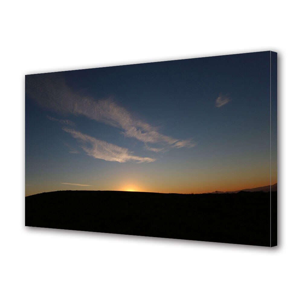 Tablou Canvas Premium ArtDeco, Soare rasarind dupa deal, Panza pe cadru de lemn, Decoratiuni Moderne pentru Casa, 80 x 120 cm