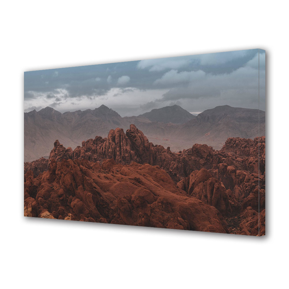 Tablou Canvas Premium ArtDeco, Forme de relief in desert, Panza pe cadru de lemn, Decoratiuni Moderne pentru Casa, 30 x 45 cm