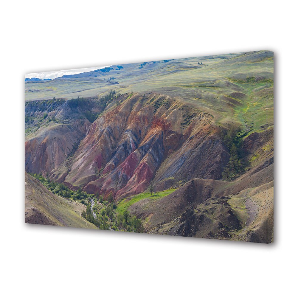 Tablou Canvas Premium ArtDeco, Valea ascunsa, Panza pe cadru de lemn, Decoratiuni Moderne pentru Casa, 80 x 120 cm