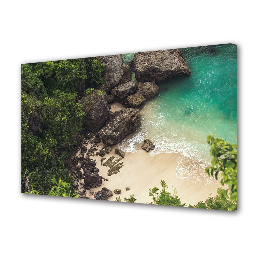 Tablou Canvas Premium ArtDeco, Stanci langa apa, Panza pe cadru de lemn, Decoratiuni Moderne pentru Casa, 50 x 70 cm