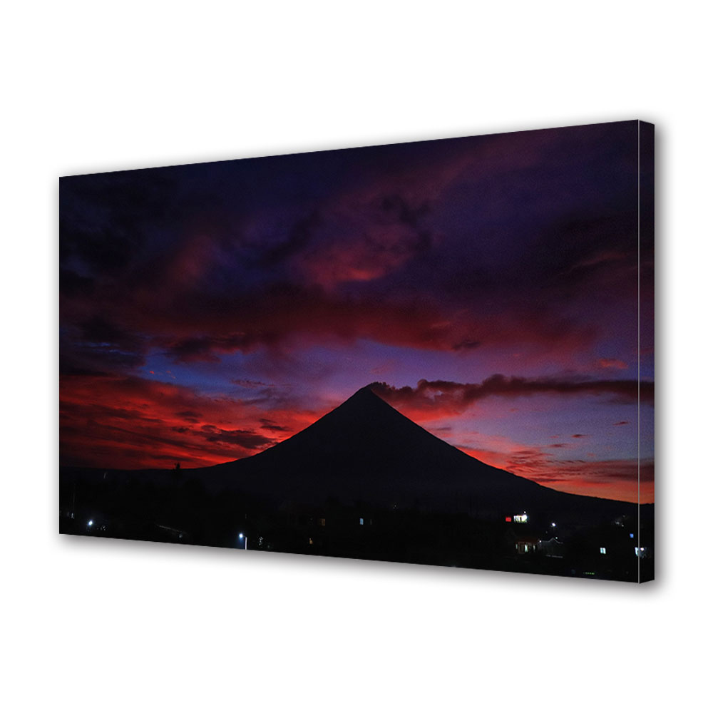 Tablou Canvas Premium ArtDeco, Cer rosiatic, Panza pe cadru de lemn, Decoratiuni Moderne pentru Casa, 80 x 120 cm