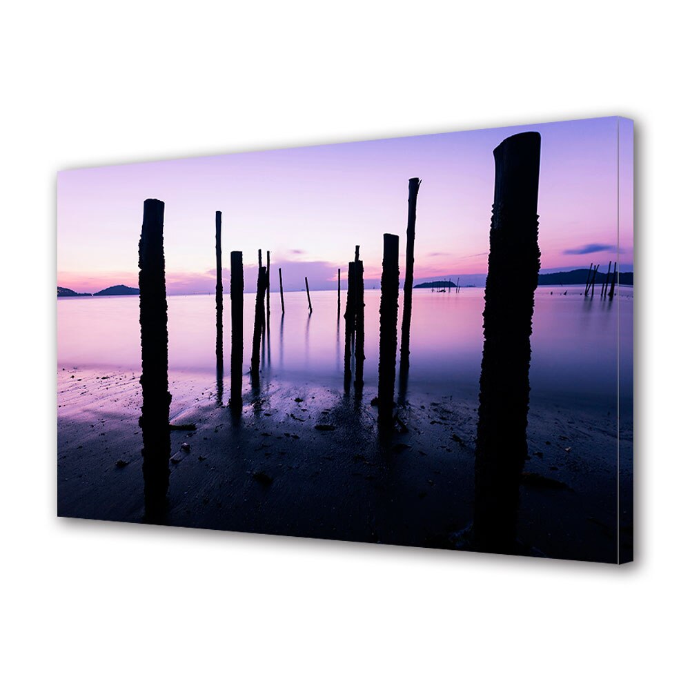 Tablou Canvas Premium ArtDeco, Cer violet, Panza pe cadru de lemn, Decoratiuni Moderne pentru Casa, 80 x 120 cm