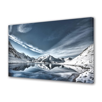 Tablou Canvas Premium ArtDeco, Lac rece, Panza pe cadru de lemn, Decoratiuni Moderne pentru Casa, 30 x 45 cm Tablou Canvas Premium ArtDeco, Lac rece, Panza pe cadru de lemn, Decoratiuni Moderne pentru Casa, 30 x 45 cm