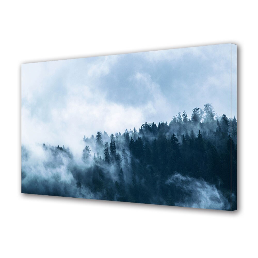 Tablou Canvas Premium ArtDeco, Albastru rece, Panza pe cadru de lemn, Decoratiuni Moderne pentru Casa, 30 x 45 cm