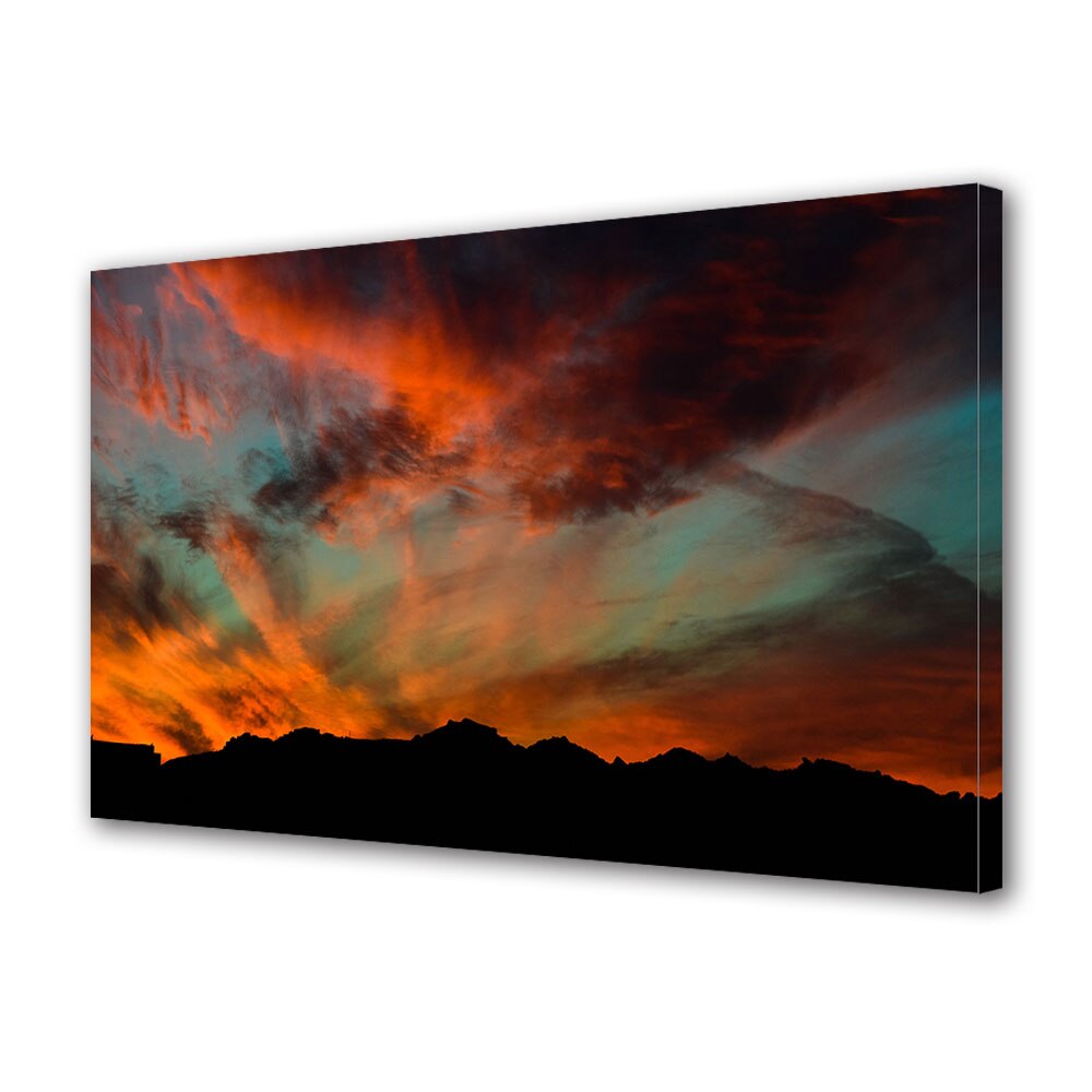 Tablou Canvas Premium ArtDeco, Cer cu aspect de foc, Panza pe cadru de lemn, Decoratiuni Moderne pentru Casa, 30 x 45 cm