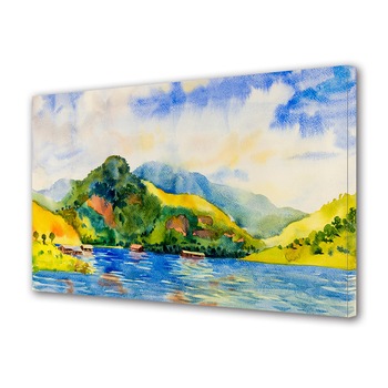 Tablou Canvas Premium ArtDeco, Priveliste pictata, Panza pe cadru de lemn, Decoratiuni Moderne pentru Casa, 50 x 70 cm Tablou Canvas Premium ArtDeco, Priveliste pictata, Panza pe cadru de lemn, Decoratiuni Moderne pentru Casa, 50 x 70 cm