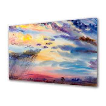 Tablou Canvas Premium ArtDeco, Vreme furtunoasa si nori multicolori, Panza pe cadru de lemn, Decoratiuni Moderne pentru Casa, 30 x 45 cm Tablou Canvas Premium ArtDeco, Vreme furtunoasa si nori multicolori, Panza pe cadru de lemn, Decoratiuni Moderne pentru Casa, 30 x 45 cm