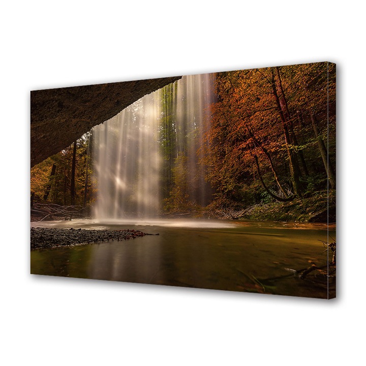 Tablou Canvas Led cu Intrerupator, Luminos in Intuneric, Premium, Art Star, Lacrimile naturii, Panza pe cadru de lemn, Decoratiuni Moderne pentru Casa, 60 x 90 cm