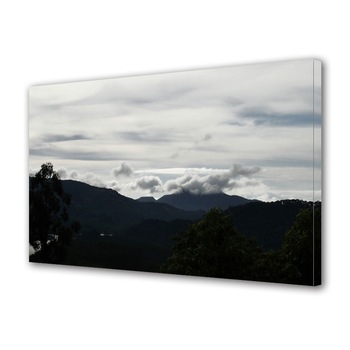 Tablou Canvas Premium ArtDeco, Varf de munte acoperit de nori, Panza pe cadru de lemn, Decoratiuni Moderne pentru Casa, 20 x 30 cm Tablou Canvas Premium ArtDeco, Varf de munte acoperit de nori, Panza pe cadru de lemn, Decoratiuni Moderne pentru Casa, 20 x 30 cm