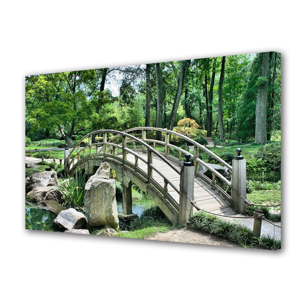 Tablou Canvas Premium ArtDeco, Parc amenajat, Panza pe cadru de lemn, Decoratiuni Moderne pentru Casa, 80 x 120 cm