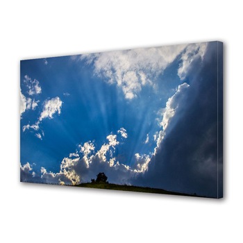 Tablou Canvas Premium ArtDeco, Nori si raze de soare, Panza pe cadru de lemn, Decoratiuni Moderne pentru Casa, 30 x 45 cm Tablou Canvas Premium ArtDeco, Nori si raze de soare, Panza pe cadru de lemn, Decoratiuni Moderne pentru Casa, 30 x 45 cm