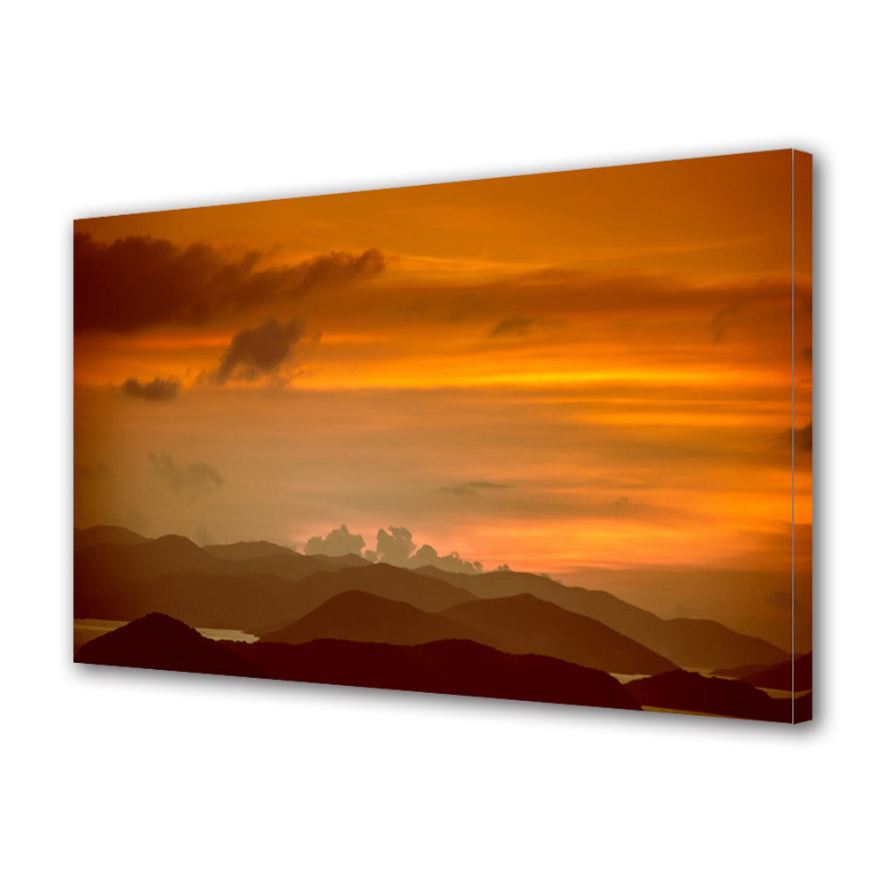 Tablou Canvas Premium ArtDeco, Peisaj de foc, Panza pe cadru de lemn, Decoratiuni Moderne pentru Casa, 80 x 120 cm